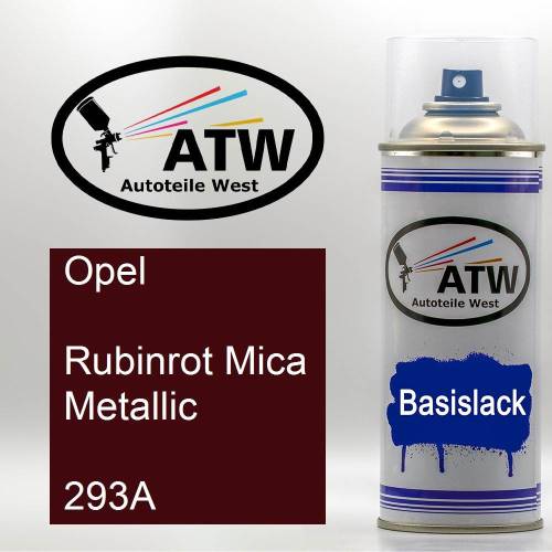 Opel, Rubinrot Mica Metallic, 293A: 400ml Sprühdose, von ATW Autoteile West.